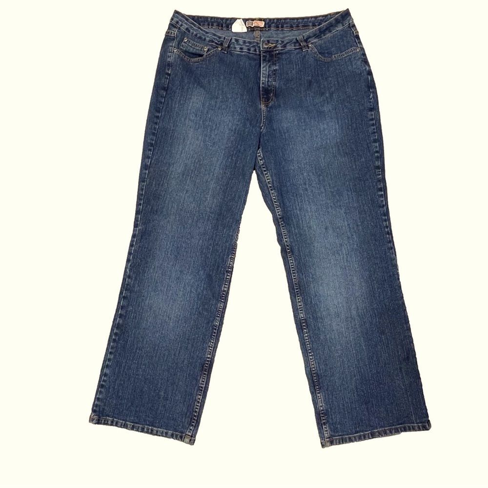 Faded Glory Women's Denim Jeans Stretch Bootcut Dark Wash Size 20W Average